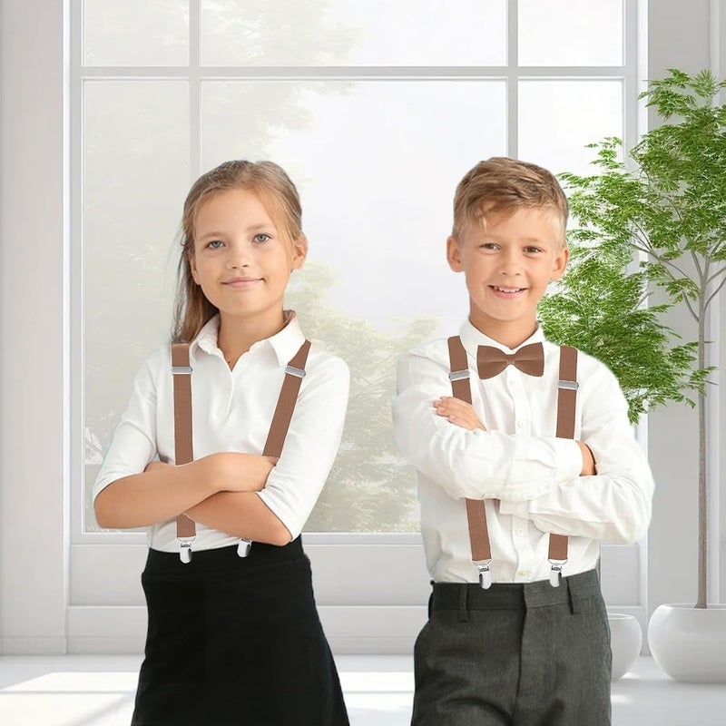 Royisafie Bow Ties for Boys,Suspenders for Boys,Toddler Suspenders,Kids Bow Tie,Boys Suspenders and Bow Tie Set - Image 5